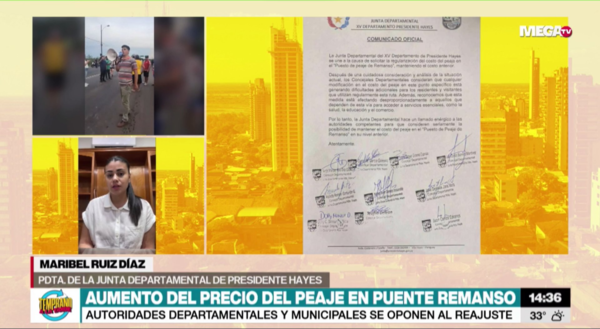 Suba de peaje en Remanso: afirman que Gobierno central "ninguneó" a autoridades de Presidente Hayes - Megacadena - Diario Digital