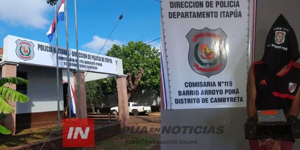 ATRAPARON A SUJETO CON OBJETOS HURTADOS EN CAMBYRETÁ - Itapúa Noticias