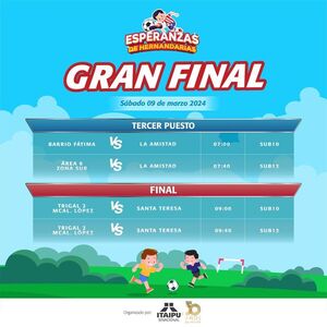 Torneo Esperanzas de Hernandarias tiene como finalistas a Trigal II Mariscal López y Santa Teresa