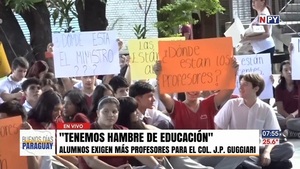 Alumnos tienen "hambre de educación" y exigen contratación de docentes - Noticias Paraguay