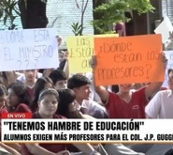 Alumnos con "hambre de educación" piden contratación de profesores - Paraguay.com