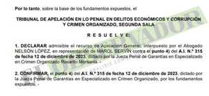 Confirman medidas cautelares sobre vehículos de la hija de Miguel Servín alias “Celular”