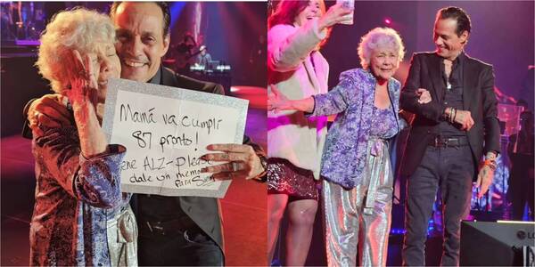 [VIDEO] ¿Yo piko lloro? El noble gesto de Marc Anthony con una abuelita con Alzheimer