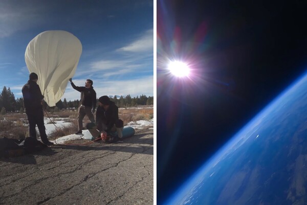 Samsung ató varios teléfonos a un globo para sacar fotos desde la estratosfera
