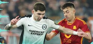 Versus / Julio Enciso debutó en la Europa League pero Brighton fue humillado en Roma