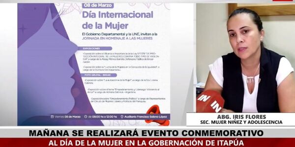 LA GOBERNACIÓN CELEBRA EL DÍA INTERNACIONAL DE LA MUJER CON UNA CHARLA CONMEMORATIVA - Itapúa Noticias