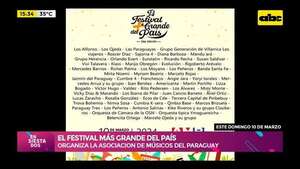 Video: el Festival Más grande del País será este domingo 10 de marzo - Ensiestados - ABC Color