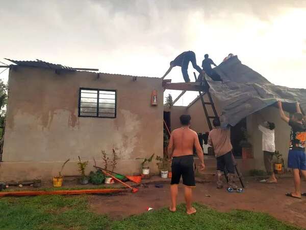 Temporal destruye viviendas y cultivos en María Antonia y Quyquyhó - Clima - ABC Color