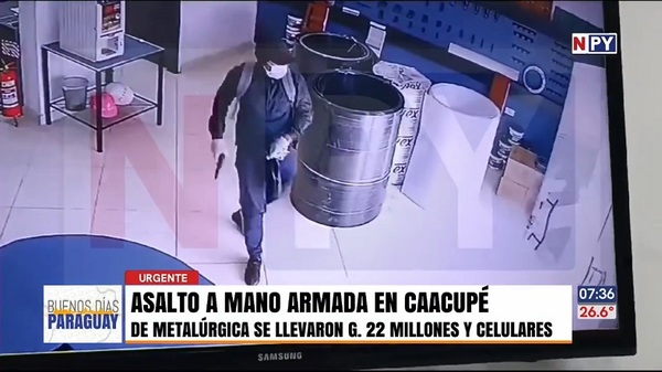 Millonario asalto a una metalúrgica en Caacupé - Noticias Paraguay