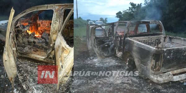 HALLARON VEHÍCULO TOTALMENTE INCENDIADO EN OBLIGADO - Itapúa Noticias