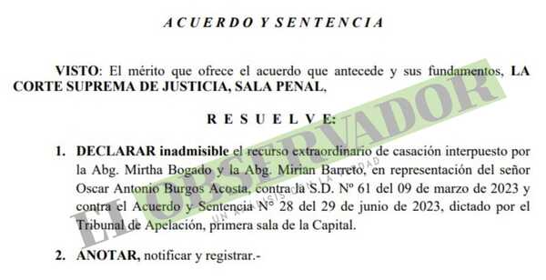 Queda firme la condena a condenado por el caso Camaleón 