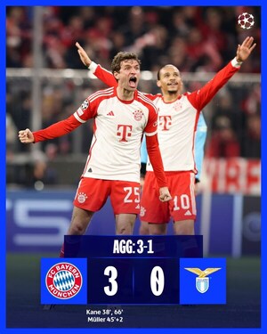 Bayern München dio la vuelta ante el Lazio y pasó a Cuartos de Final - SNT