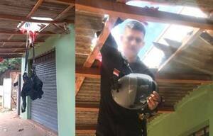 Le “erró por un poquito”: Paracaidista se alejó casi un kilómetro del punto de caída y cayó en una casa