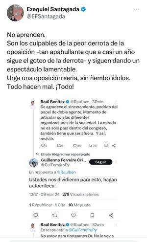 Mientras la ANR muestra consenso y unidad, lo que queda de la oposición se lamenta en redes sociales - El Trueno