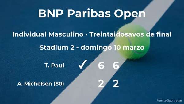 Tommy Paul logra la plaza de los dieciseisavos de final a expensas de Alex Michelsen - Tenis - ABC Color
