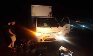 Motociclista choca contra camión en Santa Rita
