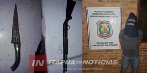 DETUVIERON A UN SUJETO POR INTENTO DE FEMINICIDIO EN SAN PEDRO DEL PNÁ. - Itapúa Noticias