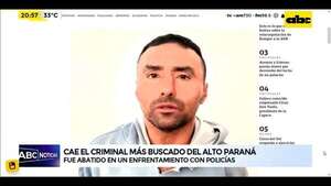 Video: el criminal más buscado del Alto Paraná, cae abatido en enfrentamiento con policías - ABC Noticias - ABC Color