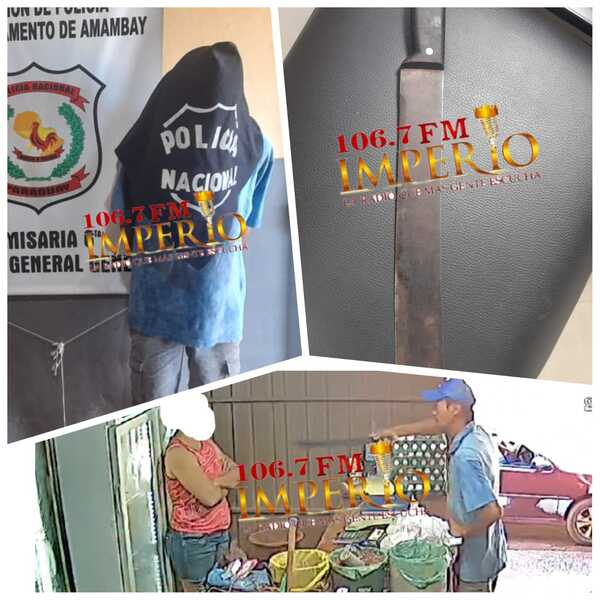 Detienen a un hombre por amenazar con machete a su hermana - Radio Imperio 106.7 FM