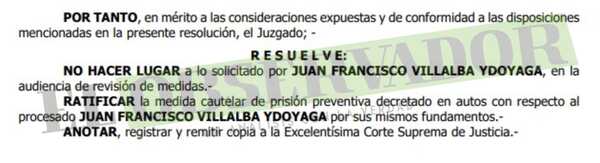 Exdirector de PMT seguirá en prisión preventiva por violencia familiar