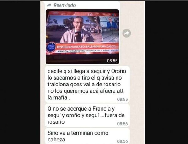 Amenazaron de muerte a equipo periodístico de TV de la Argentina