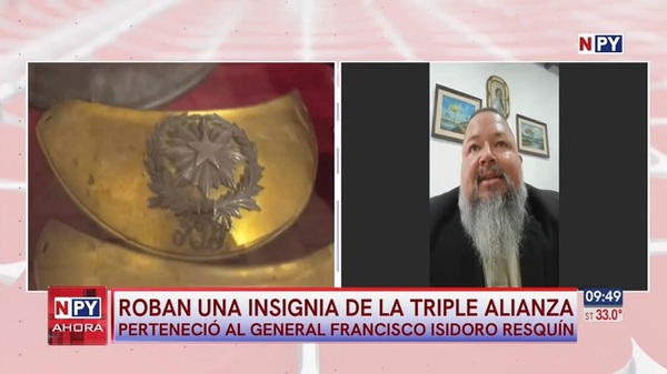 Invalorable insignia de la Guerra de la Triple Alianza fue robada - Noticias Paraguay