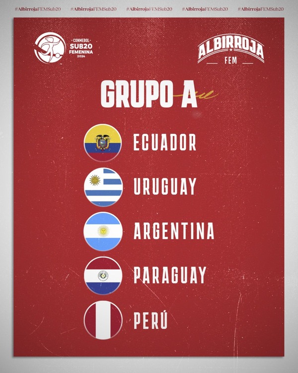 Paraguay integra el grupo A en el CONMEBOL Sub 20 Femenina - ADN Digital