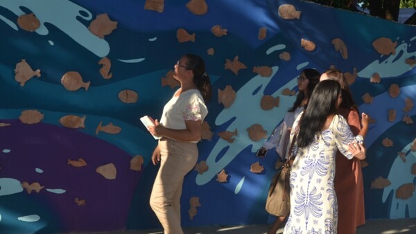 El talento de los más chicos se plasma en mural de Pilar