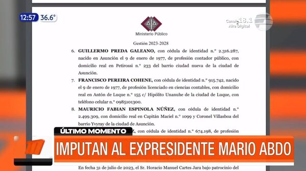 Imputan a Mario Abdo Benítez y sus exfuncionarios de Gobierno | Telefuturo