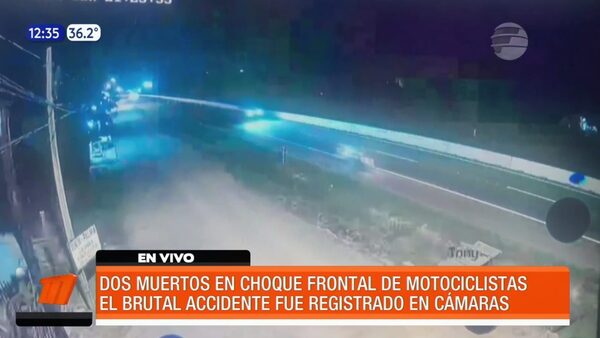 Dos muertos tras choque frontal de motocicletas | Telefuturo