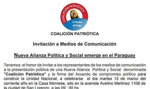 Lanzan alianza política y social denominada “Coalición Patriótica” - Política - ABC Color