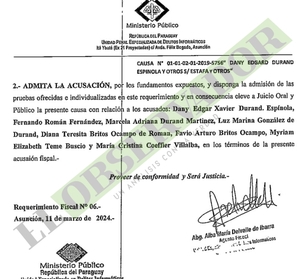Fiscal acusa y pide juicio oral a Dany Durand y otros por estafa, asociación criminal y lavado