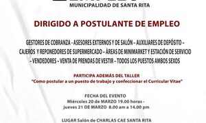 Municipalidad de Santa Rita prepara feria de empleo