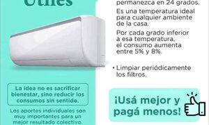 ANDE recomienda usar el aire acondicionado en 24º C