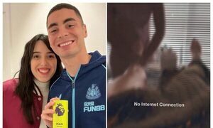 (VIDEO) ¡Pero qué caliente! ¡Mirá cómo Miguel Almirón masajea desnudo a su pareja!