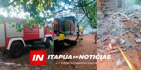 ABUELA FALLECIÓ CALCINADA TRAS INCENDIO EN VIVIENDA PRECARIA DE TRINIDAD - Itapúa Noticias