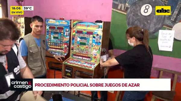 Procedimiento policial sobre juegos de azar: las tragamonedas incautadas serán destruidas - Crimen y castigo - ABC Color