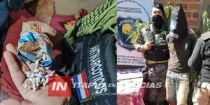 ALLANARON VIVIENDA E INCAUTAN DROGAS EN MAYOR OTAÑO - Itapúa Noticias