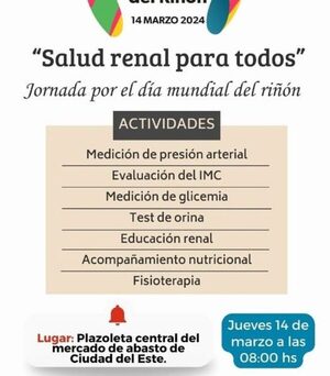Organizan evento denominado “Salud Renal para Todos” en el mercado de abasto