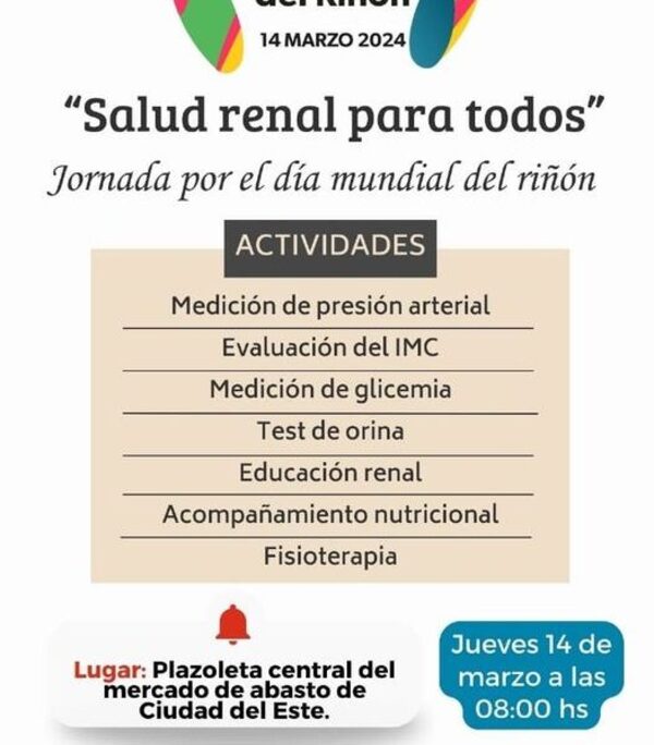 Organizan evento denominado “Salud Renal para Todos” en el mercado de abasto