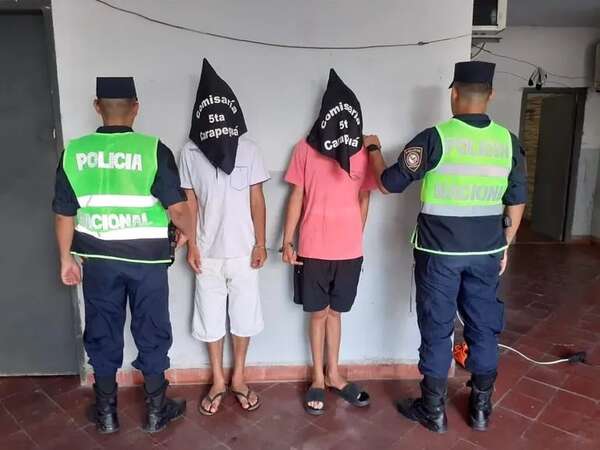 Detienen a dos jóvenes y recuperan los objetos hurtados de un taller mecánico de Carapeguá - Nacionales - ABC Color