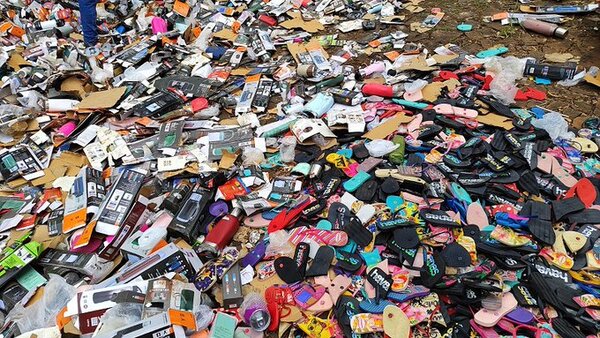 Fiscalía especializada destruyó productos falsificados en CDE