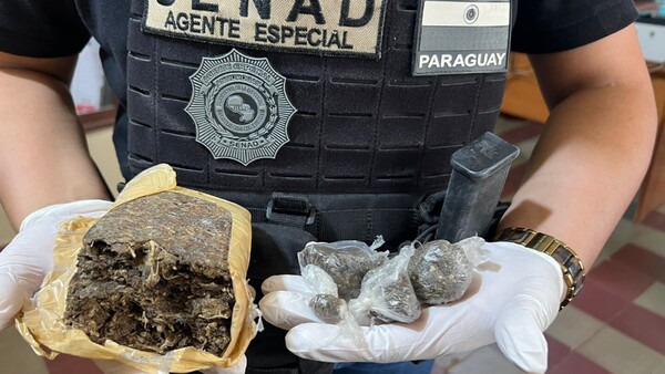 Concepción: Atrapan a un hombre con 335 gramos de marihuana y un arma