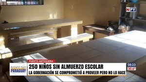 250 niños no tienen almuerzo escolar en escuela de Puerto Antequera - Noticias Paraguay