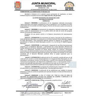 Comuna prohíbe presencia de guías de compras y cuidacoches en microcentro esteño | DIARIO PRIMERA PLANA