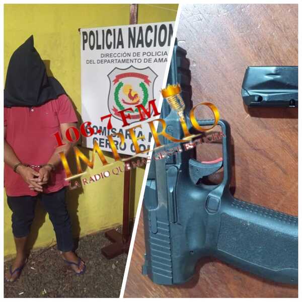 Detienen a un hombre denunciado por violencia familiar e incautan de él una pistola - Radio Imperio 106.7 FM