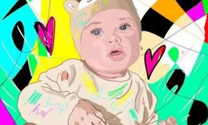 Artista plasmó al bebé de Nadia Ferreira y Marc Anthony