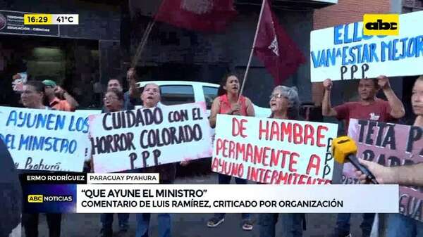 Video: “Que ayune el ministro”, comentario de Luis Ramírez, criticado por organización - ABC Noticias - ABC Color