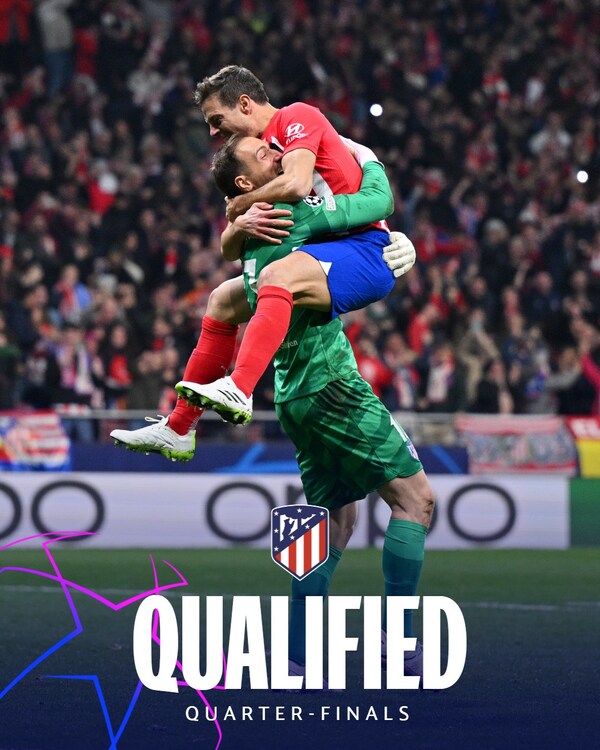Atleti pasa a Cuartos de Final tras derrotar en los penales al Inter - SNT
