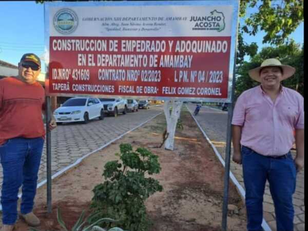 Con fuerte "tufo a corrupción" Gobernador inauguró adoquinado en Bella Vista Norte